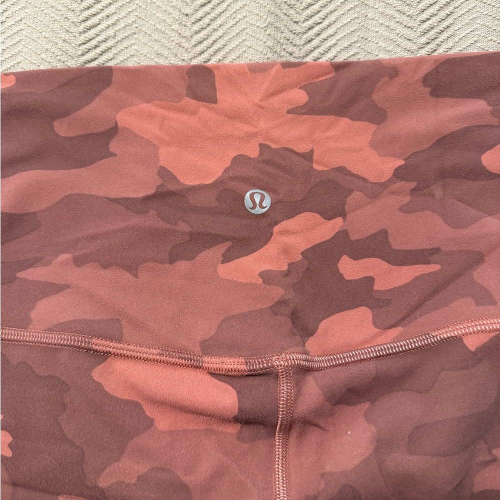 lululemon athletica Camouflage Leggings - Maroon, Pink, blush and Brown’ish